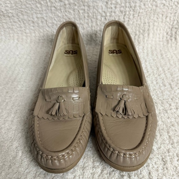 SAS Leather Loafer Comfort Tassel Slip On Casual Shoes Size 10N - Picture 2 of 8